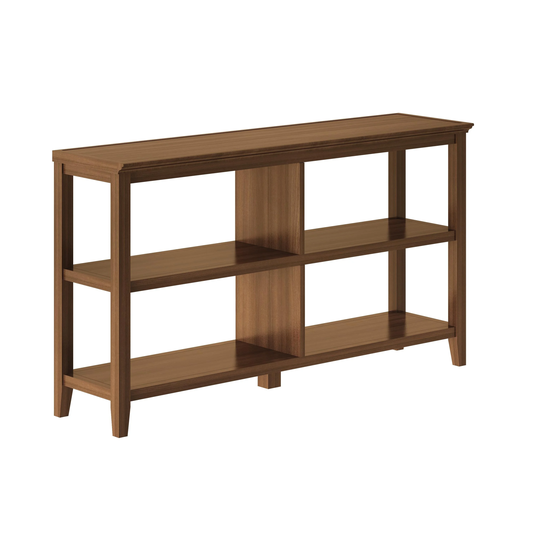 New Ridge Edenton Wood 30.5in H Bookshelf, Console/Media Table with 2 Shelves