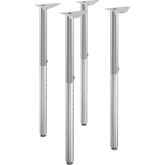 Leg Post, Adjustable, 1"Dia x 25"-35"H, 4/CT, Platinum