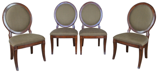 4 Vintage Drexel Heritage Louis Xvi Wheelback Savoy Side Dining Chairs 689-751