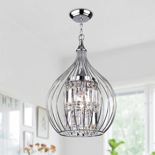 Argo 3-Light Chrome Semi-Flush Mount - Chrome Finish - Chrome Finish