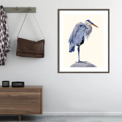 Heron Study II by Melissa Wang Wood Framed Wall Art Print