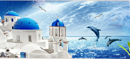 Large Horizontal Mural Greece Diy 5D Diamond Painting Kit Full Round Drill Only