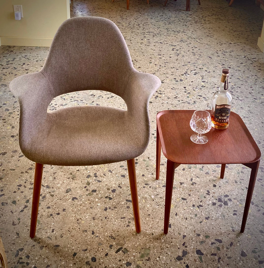 Danish Modern Tray Table - Vintage Square Removable Teak Side Plant Stand Made in Sweden