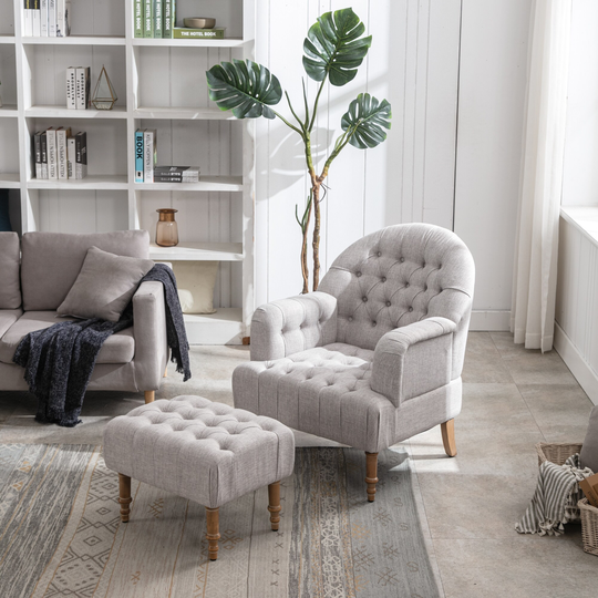 Accent Chair,Button-Tufted Upholstered Chair Set