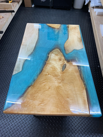 Beautiful Live Edge Epoxy Coffee Table - Local Pick Up | Tampa Bay Area