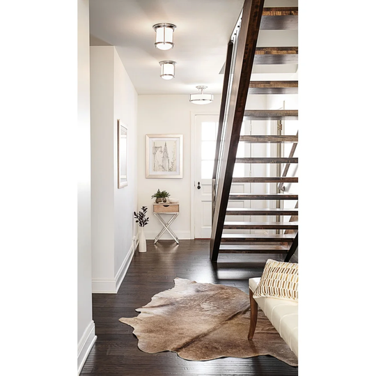 Hinkley Harper 3-Light Semi-Flush Mount in Heritage Brass - Medium