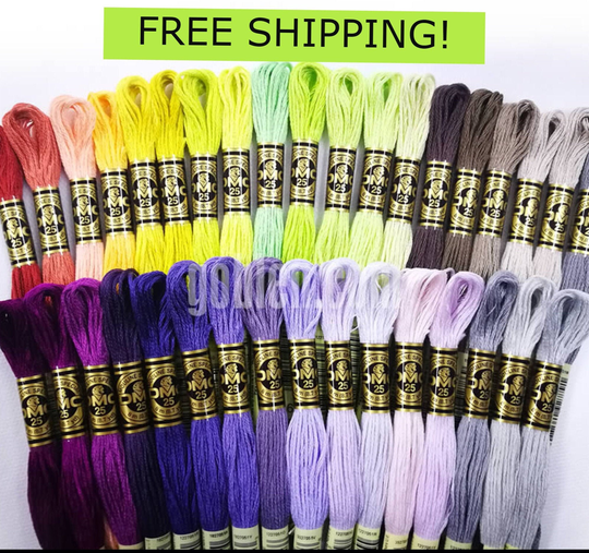 Dmc Floss Set 35 New Colors, Skeins Popular Colors, Dmc Thread Set, Dmc Cotton Floss, Cross Stitch Thread, Bundle Threads