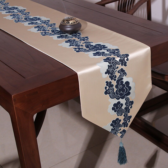 Table Runner Dinning Room Runner, Kitchen Decor New Home Blue House Warming Gift