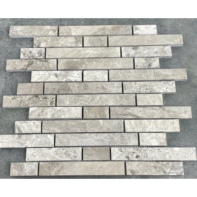 Random Sized Marble Linear Mosaic Wall & Floor Tile