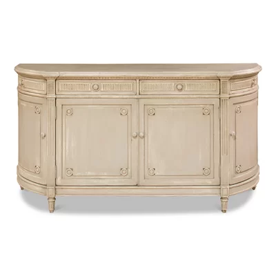 Monessen 78" Wide 4 Drawer Pine Wood Sideboard