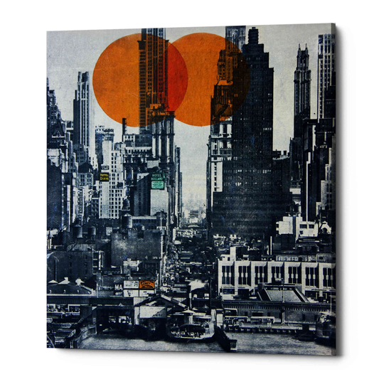 Epic Graffiti 'New York Skyline 1948' by DB Waterman, Canvas Wall Art