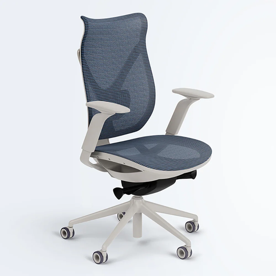 Onda Mid Back All Mesh Ergonomic Office Chair, Light Gray Frame