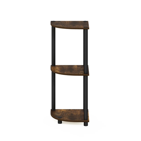Furinno Turn-N-Tube 3-Tier Corner Display Rack Multipurpose Shelving Unit