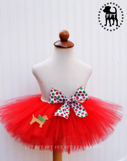 Dog Christmas Tutu Skirt