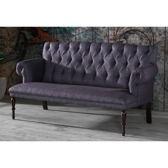 Ruby Modern Tufted Back Microfiber Sofa
