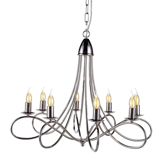 Lyndon 8 light polished Nickel Pendant - One Size