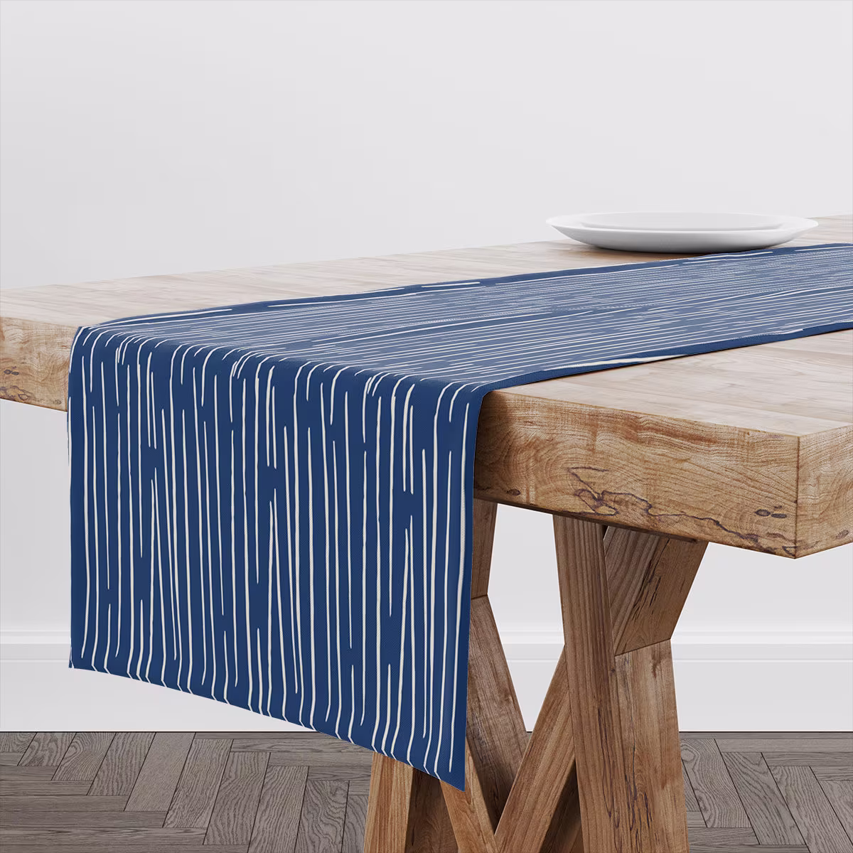 Table Runner Engraving Hand Drawn Pattern | Unique Design Decor High Quality Textile & Print Made in Eu