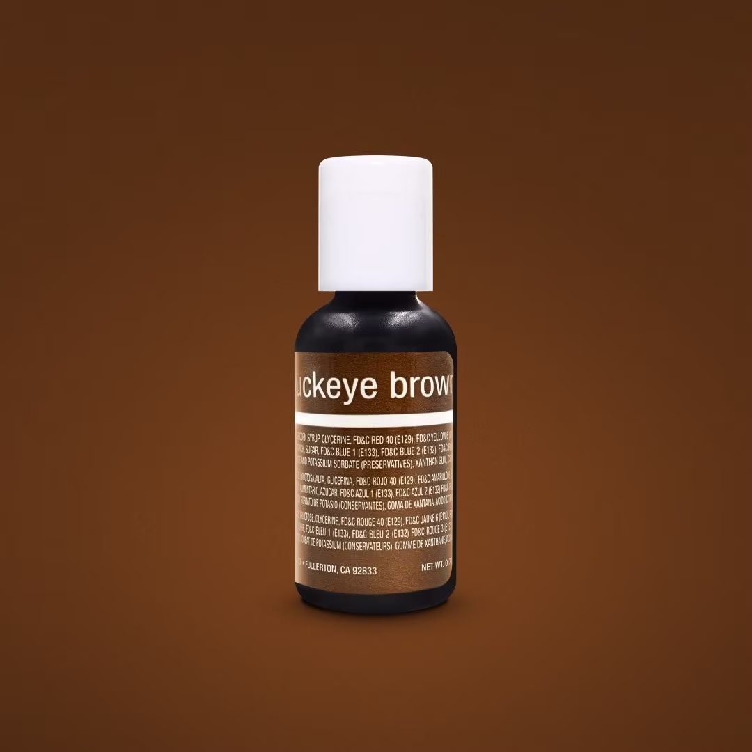 Fast Shipping Buckeye Brown Chefmaster Gel Food Coloring 20Ml, Color