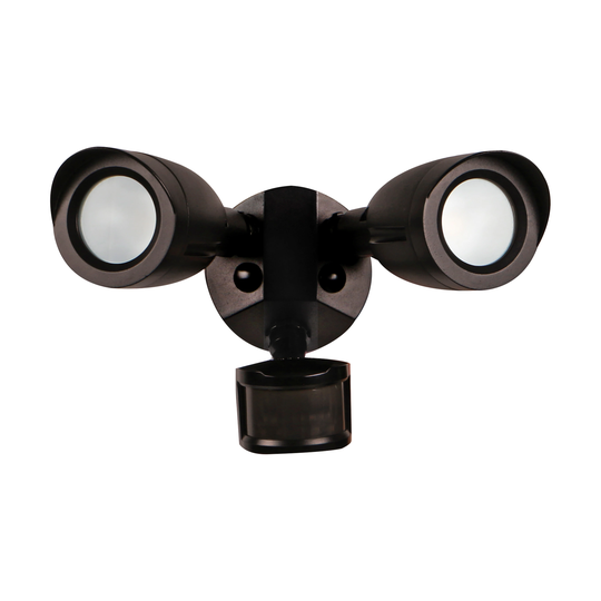 LED Security Light Dual Head With Motion Sensor Bronze Finish 4000K