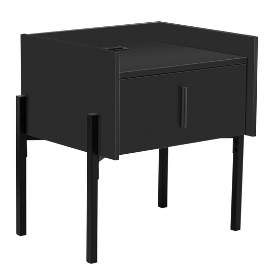 Nightstand with Drawer, Storage Bedside Table Accent End Table