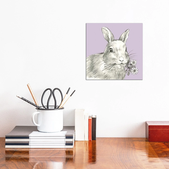 iCanvas "Watercolor Pencil Farm Color V-Rabbit" by Kelsey Wilson Canvas Print