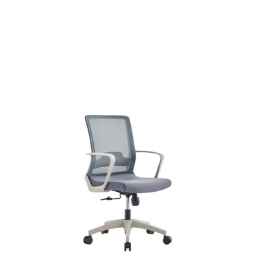 Brynn Swivel Adjustable Height Fixed Armrest Office Chair Smokey Oak And White