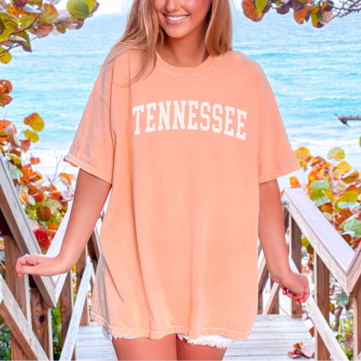 Tennessee Varsity Comfort Colors Melon Unisex Men's & Women's T-Shirt