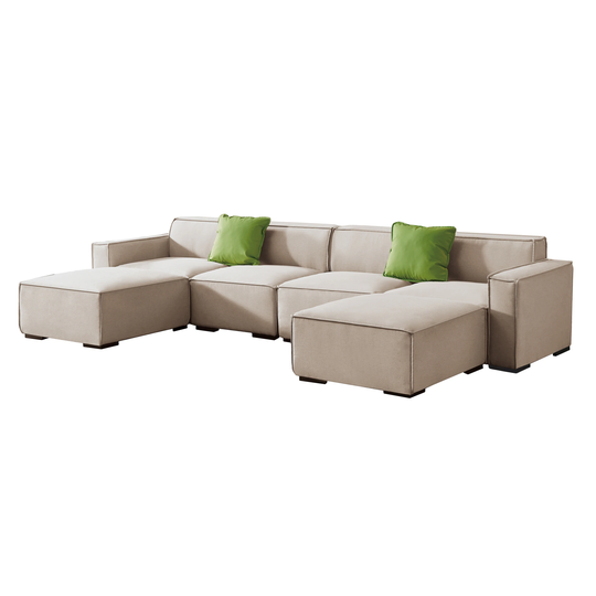 Elegant Modular Sofa U Shape Sectional Fabric Sofa