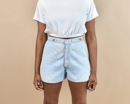 Maverick Size 28 High Rise Vintage 70S Denim Light Weight Shorts
