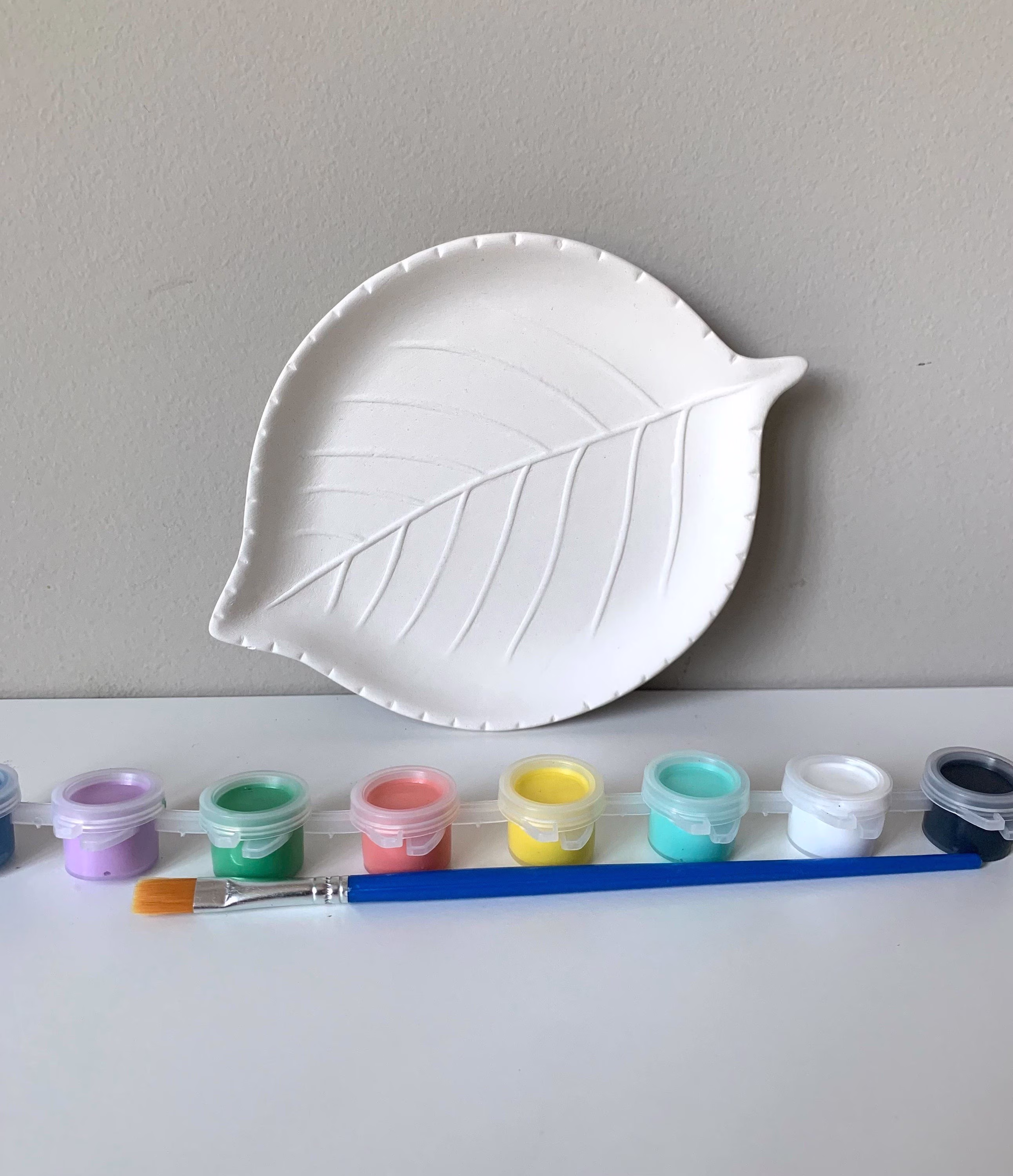 Diy Pottery Painting Kit, Leaf Dish Ceramic Art Kits For Kids, Birthday Party Paint Kit, Kids Kits, Craft Party Supply, Box