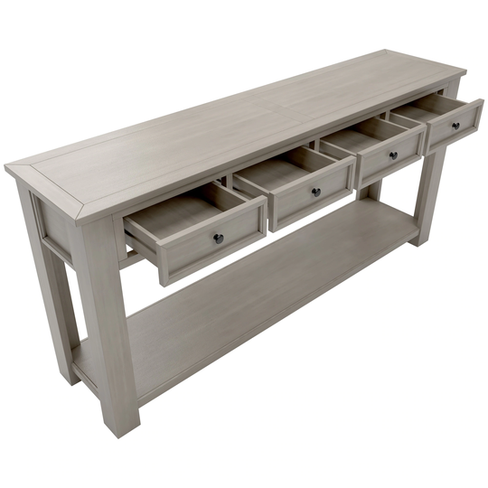 Console Table Sofa Table with Storage Drawers and Bottom Shelf