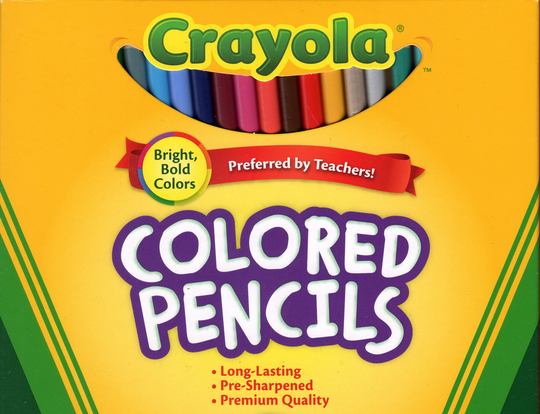 New Crayola Colored Pencils 12 Count Mango - Free Shipping