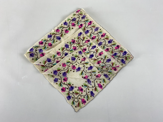 Ottoman Antique Embroidery, Table Cover, Cotton Tablecloth, 30" X 30", Wall Decor, Turkish Runner, Housewarming Gift
