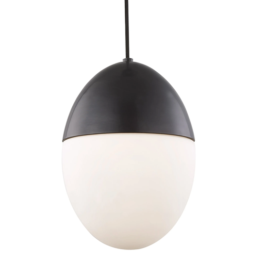 Mitzi by Hudson Valley Orion 1-light Old Bronze Large Pendant, Opal Matte Glass