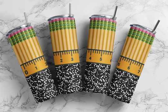 Pencil Teacher Life, Sublimation Ready To Print To Press, Out Transfer, 20 Oz, Skinny Tumbler Not A Digital