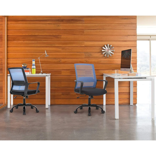 Homall Office Ergonomic Mesh Desk Modern Mid Back Task Home Chair with Lumber Support and armrest