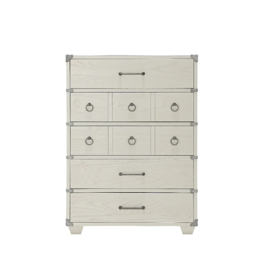 Q-Max 5 Drawer Side Metal Double Pull-Knobs Chest