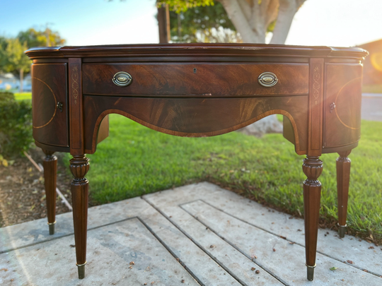 Customizable Thomasville Inlaid Mahogany Buffet| Sideboard| Entry Piece