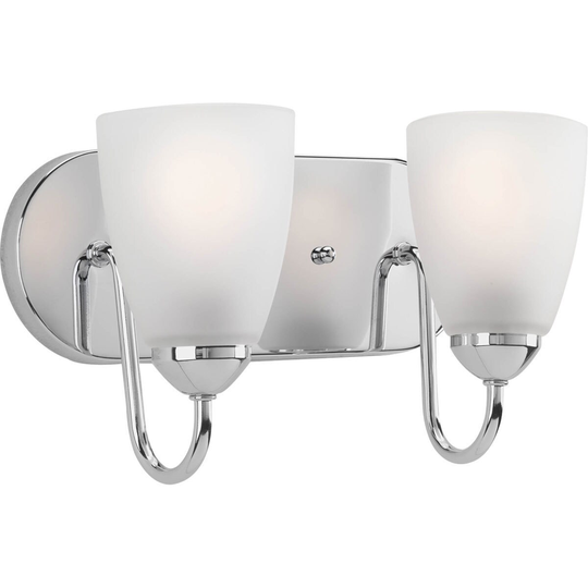 Progress Lighting Silvertone Gather Collection 2-light Polished Chrome Bath Light
