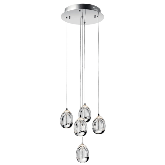 elan Lavinia Chrome 5-light Pendant Cluster