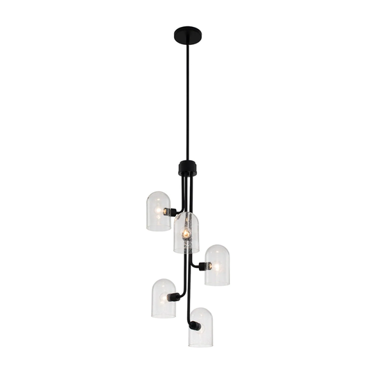 Kalco Cupola 5-Light Pendant Light in Matte Black