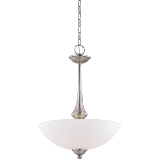 Nuvo 'Patton' 3-light Brushed Nickel Pendant