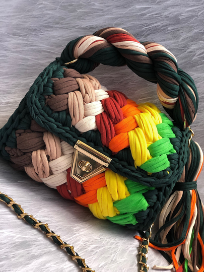 Crochet Colorful Bag/Personalized Multicolor /Luxury Handmade Shoulder