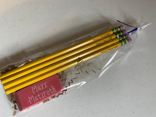 Personalized Pencils Gift Set, Stocking Stuffer, Back To School, Favors, Engraved Pencils, Student Gift, Ticonderoga Bulk Available