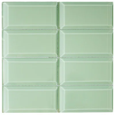Lithium 3" x 6" Beveled Glass Mosaic Tile