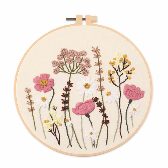Beginner Embroidery Kit, Embroidery Kit For Beginner, Plant Hand Full Kit, Diy Hoop Wall Art