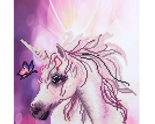 Leisure Arts Unicorn With Butterfly Diamond Facet Art Kit ~ Dotting Painting
