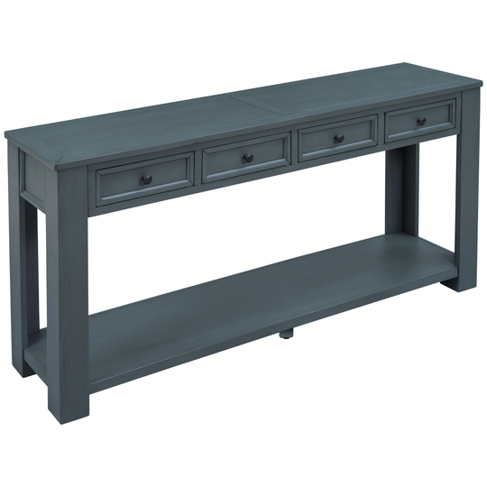 Console Table/Sofa Table with Storage Drawers and Bottom She