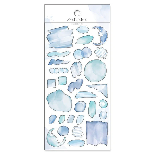 Mind Wave Watercolor Sticker - Chalk Blue