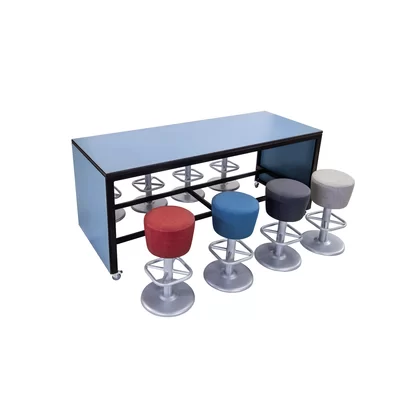 Rectangular Stool Cafeteria Table
